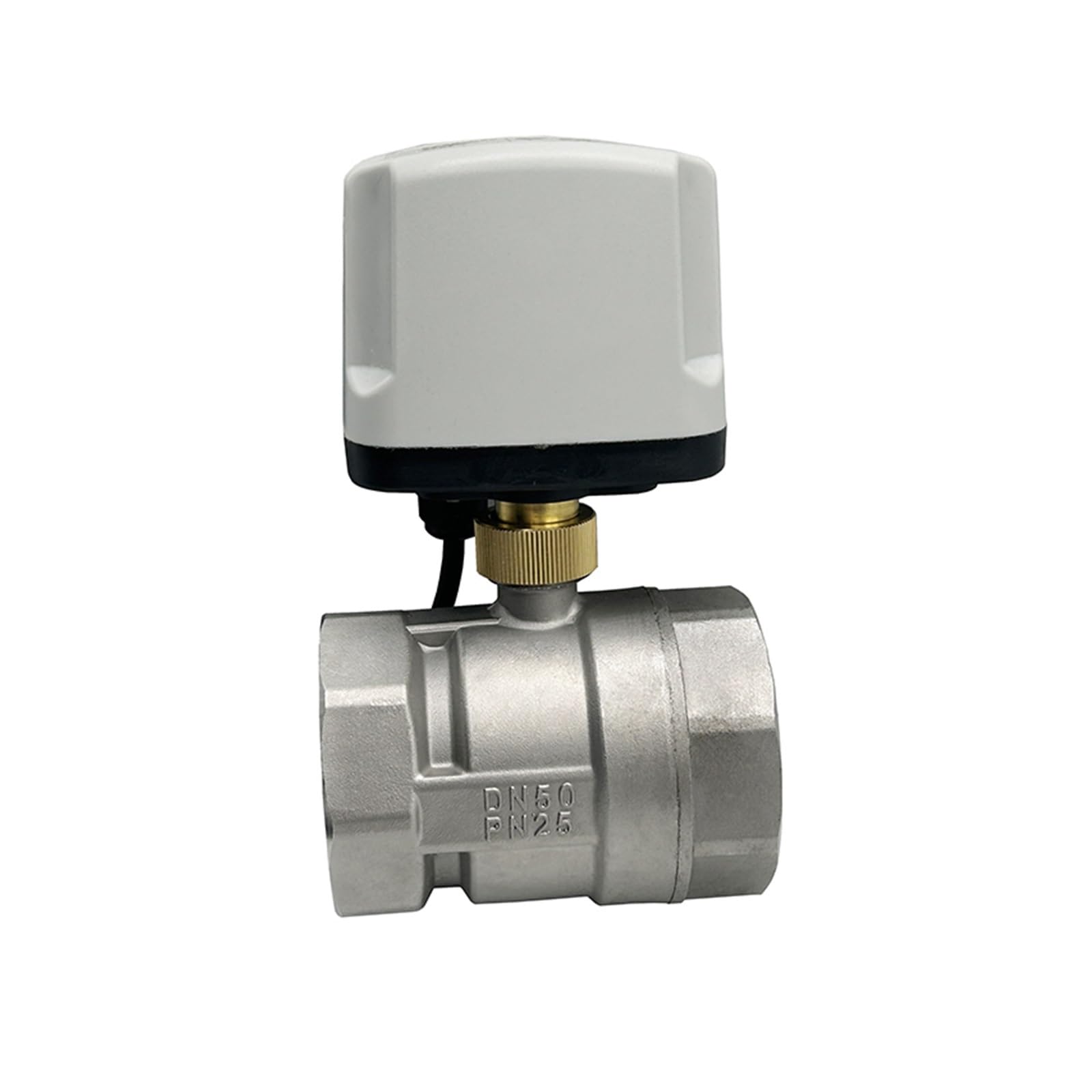 1/2 E Quot 3/4 1 1-1/4 Valvola A Sfera Motorizzata Impermeabile IP65 In Acciaio Inossidabile 12V 24V A Elettrica In Ottone Con Controllo A 3 Fili 2 Conservazione Dell'Acqua(1",12VDC,CR02)
