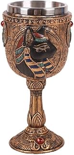 Pacific Giftware Egyptian Royalty Bastet 7oz Wine Goblet with Removable Stainless Steel Insert