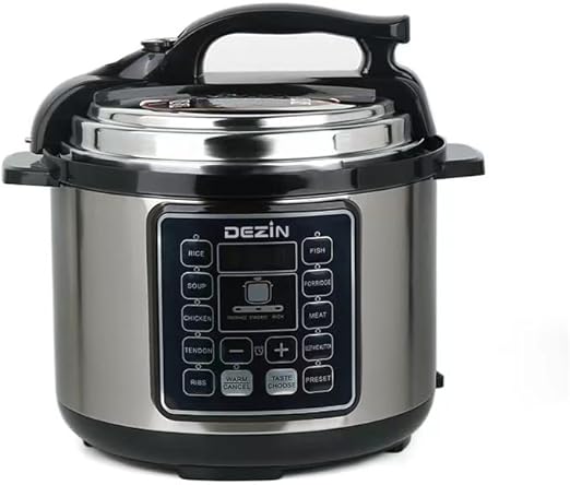 Olla a Presión Eléctrica Dezin 2.5L Acero Inoxidable Blanca