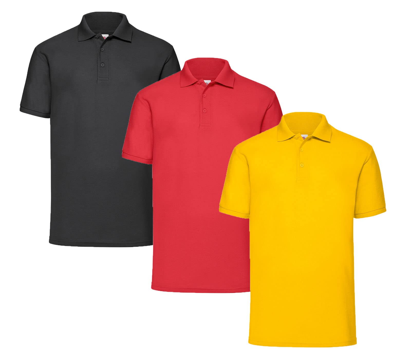 Fruit of the Loom Men's Polo Shirt (Pack of 3), L