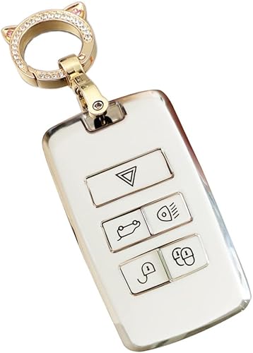SANRILY Funda para llavero de borde plateado para Land Range Rover Discovery Rover Sport 2018 2019 para Jaguar XF 2021 accesorios para llaves funda