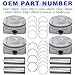 Melgweldr Engine Piston & Pin & Ring Set Fits for Hyundai Accent Kia Rio 1.6L DOHC 2012 2013 2014 2015 2016 2017, OE#23041-2B600, 23041-2B610, 23041-2B620, 23410-2B600