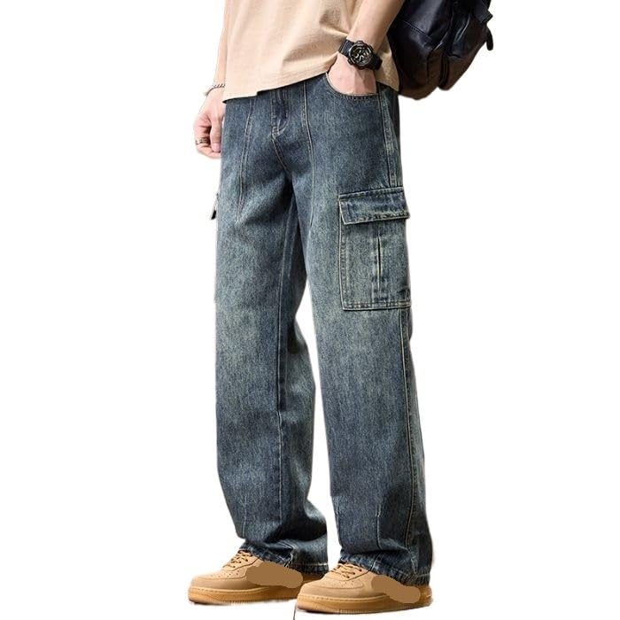 Mens big and tall jeans，cargo pants relaxed fit，baggy jeans y2k，skater wide leg pants