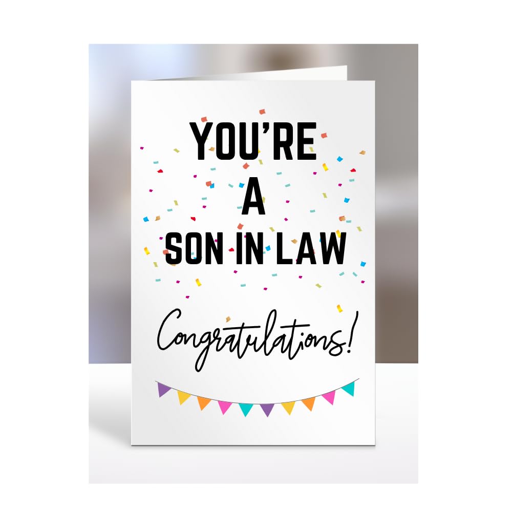 You're a Son In Law card, gifts for men, women, him, her, female, male, presents for Christmas, new, congratulations, baby, you are, A5-173_183 — image 1