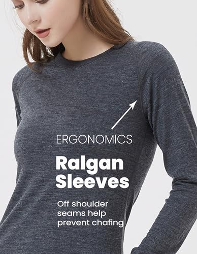 Image of Iguana Womens 100% Merino Wool Base Layer Sets for Ski Lightweight Thermal Underwear