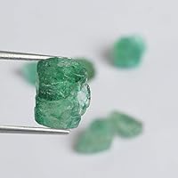 Vista 3 de GEMHUB Natural Earth Esmeralda minada 32.00 Ct Esmeralda verde cruda rara, lote de 6 piezas de piedras preciosas verdes ásperas, Gema, lote