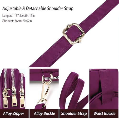 Image of WITERY Waterproof Nylon Cute Crossbody Cell Phone Purse Smartphone Wallet Bag for Women