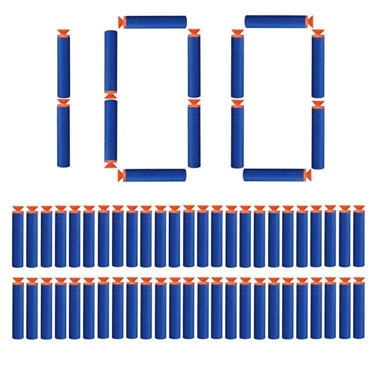 MECHDEL ·MECHDEL Hollow Out Soft Foam Refill Darts for N-Strike Elite Series Blasters Soft Foam Refill Darts for Nerf N-Strike Elite Blasters Hollow Safe & Durable Darts (Suction Blue, Suction Bullet 100PCS)| Made in India