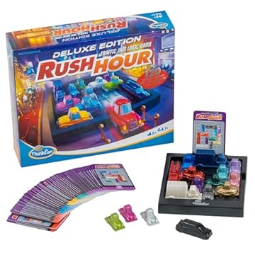 ThinkFun - Rush Hour Gioco Deluxe | Giochi Da Tavolo per Bambini 120 Sfide | Bambino e Bambina 8 Anni Idee Regalo | Giochi Bambini 8 Anni | Rush Hour Versione Italiana