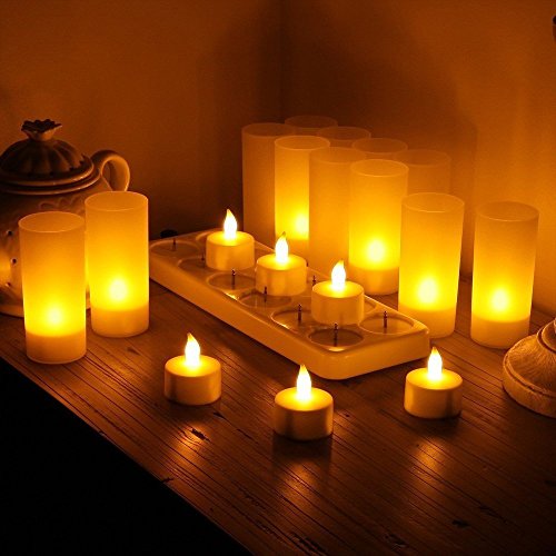 Wonenice WN-R12C Rechargeable Tea Lights Flickering Flameless Candles thumb #4