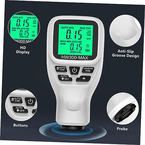 Medidor digital de espesor de recubrimiento para automóviles GANAZONO, con retroiluminación e indicador de batería, diseño compacto para mediciones precisas en superficies férricas y no férricas miniatura 6