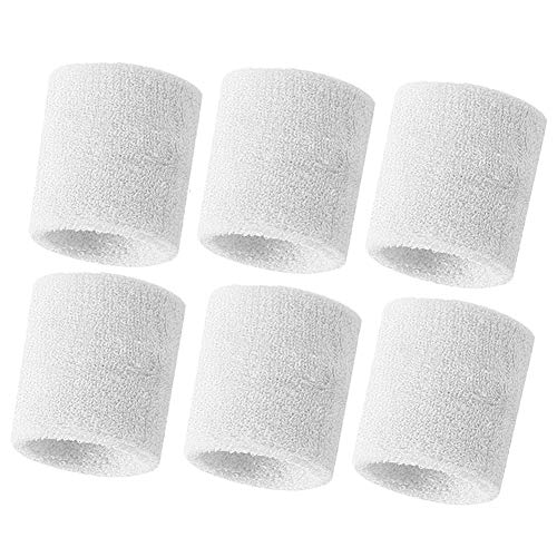 HANERDUN Wrist Sweatbands Thick Terry Cloth Wristbands for Men and Women Athletic Sweat Bands for Sports Tennis Gym Basketball