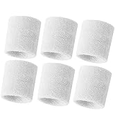 HANERDUN Wrist Sweatbands Thick Cotton Terry Cloth Wristbands for Men and Women Athletic Sweat Ba...