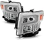 VIPMOTOZ Neon Tube LED Strip Halogen Projector Headlight For 2016-2022 Nissan Titan/XD Driver & Passenger Side Chrome Housing Headlamp Assembly Replacement