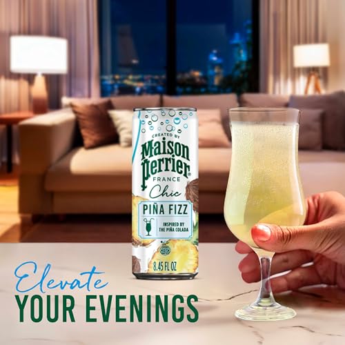 Maison Perrier Chic Pina Fizz, Pineapple and Coconut Flavored Sparkling Beverage, Low Calorie, Mocktail, 4-Pack - Thumbnail 4