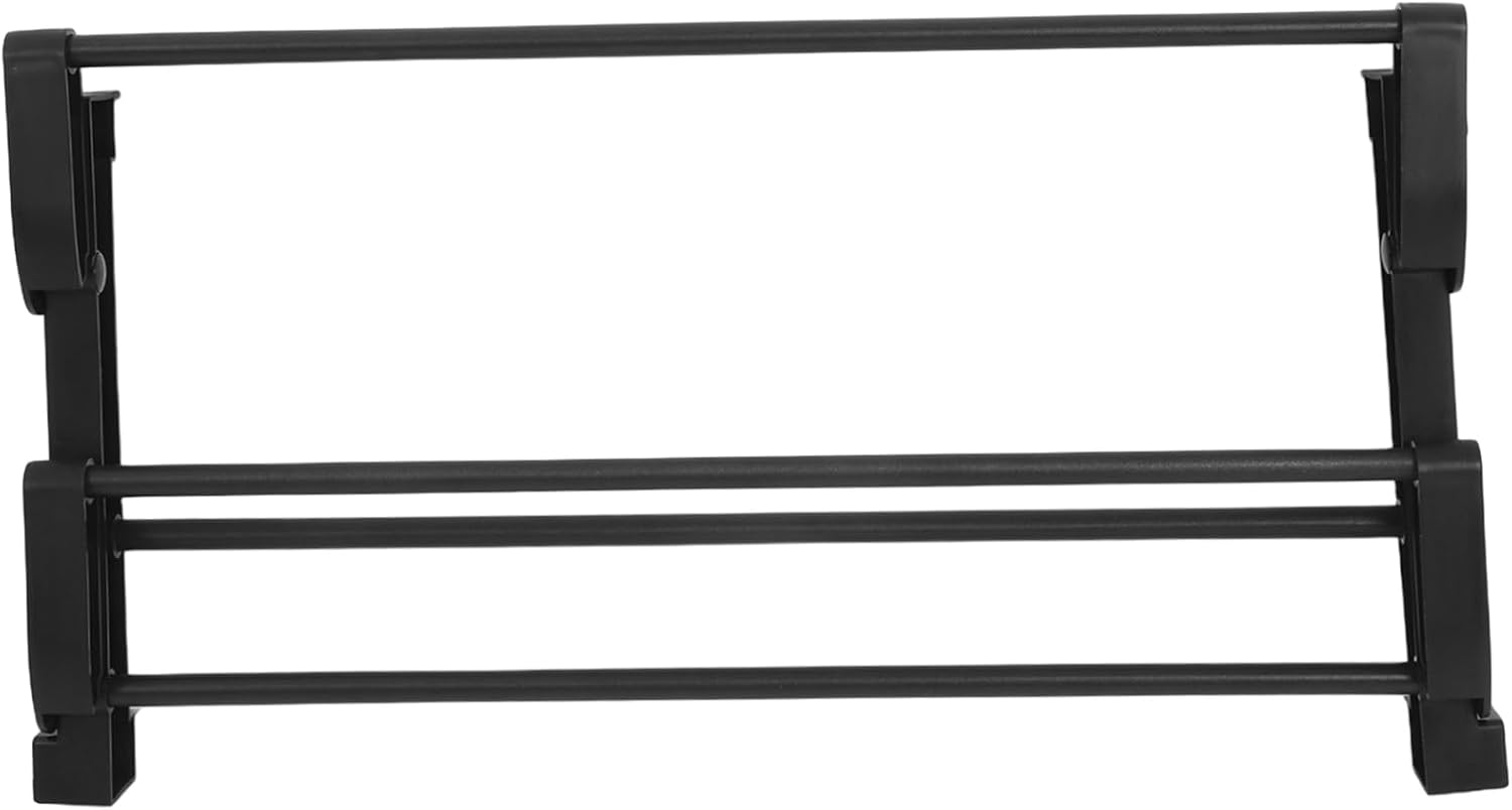 Alipis Shoe Rack for Wall Foldable Design No-Drill Mount Sneaker Shelves Rv Storage Plastic Metal Black