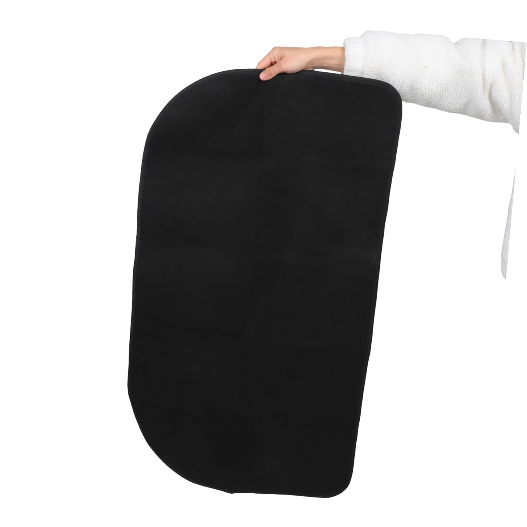 Tappeto Ignifugo per Caminetto Mezza Luna 40x60 Cm in Poliestere e Pvc Resistente al Calore per Protezione Pavimento Interno ed Esterno Inverno