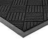 100pointONE Front Door Mat, Heavy Duty Indoor Outdoor Doormat, 60″ x 36″ Low Profile Outdoor Mats for Home Entrance, Stain and Fade Resistant Welcome Mat Ideal for High Traffic Area, Diamond Black