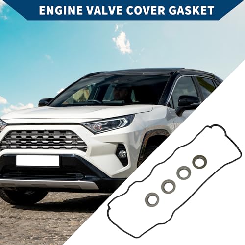 Image of No.1121374020 Valve Cover Gasket with Spark Plug Seals for Toyota RAV4 4 Cyl 2.0L 1996-2000 / Cylinder Head Valve Seal Gasket /Durable Rubber / 1 Set