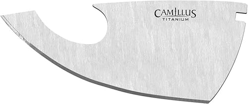 Camillus TigerSharp - Cuchillas de repuesto de cuchillo de titanio unido, paquete de 4, lisas