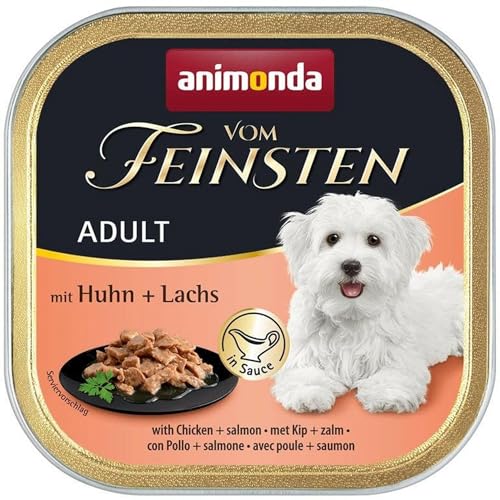 animonda vom Feinsten Hundefutter nass Huhn + Lachs in Sauce (22 x 150g)