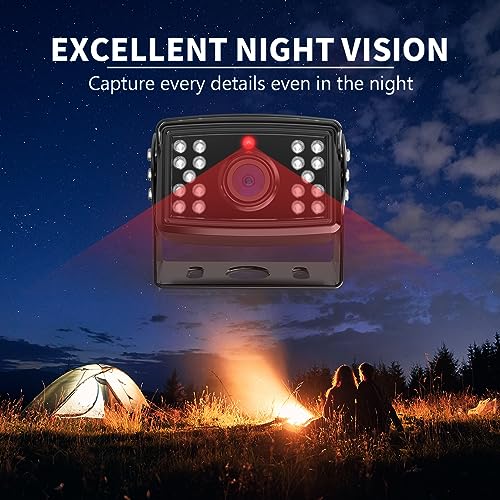 Image of eRapta HD 1080p Backup Camera System Kit, 7-inch Reversing Monitor with IP69 Waterproof, Rear View Cameras, Backup Camera for RV Truck /Trailer /Tractor /Box /Camper AYX702