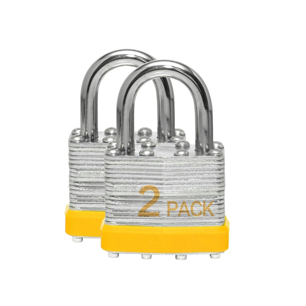 XanHen Keyed Alike Laminated Steel Padlocks 12-Pack - For Sheds, Fences, Lockers & Gates - View #8