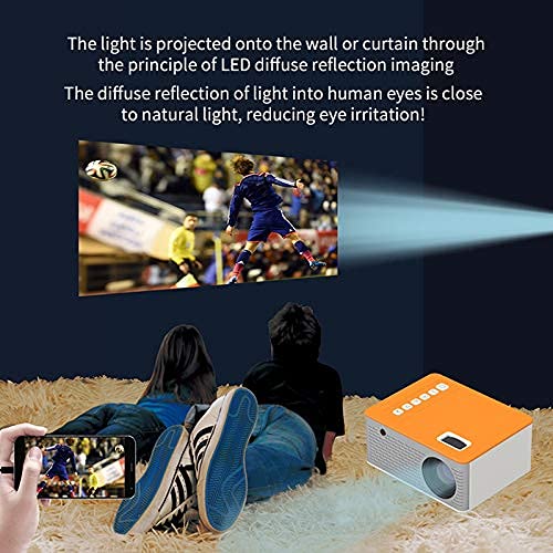 Mini Projetor de Telefone Celular, Projetor de VíDeo PortáTil, Suporta Tela Full HD, Adequado Para E