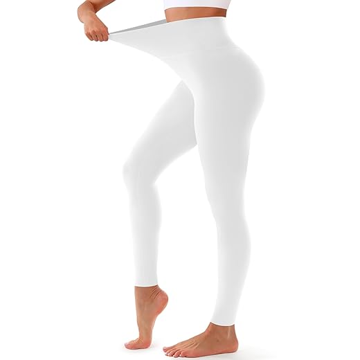 Bluemaple High Waisted Leggings for Women - Tummy Control Pants Non See Through Workout Soft Yoga Pants for Running Plus Size