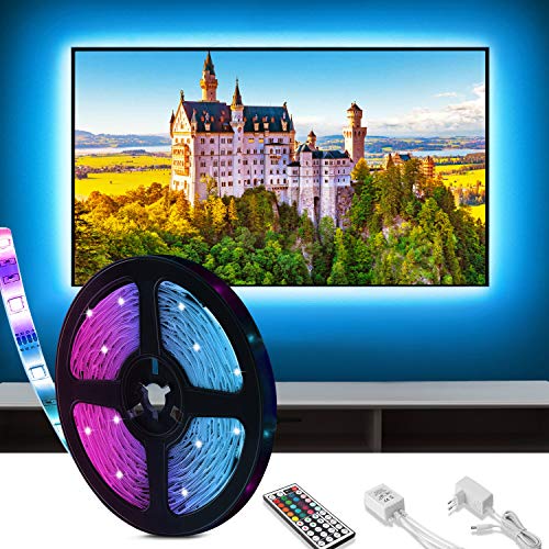 Tiras LED 3M, Tira de LED para fondo de TV, adecuada para televisores y PC de 40-60 pulgadas, Luces LED RGB con Control Remoto, 12V, 5050 luces led habitacion para casa, Muebles
