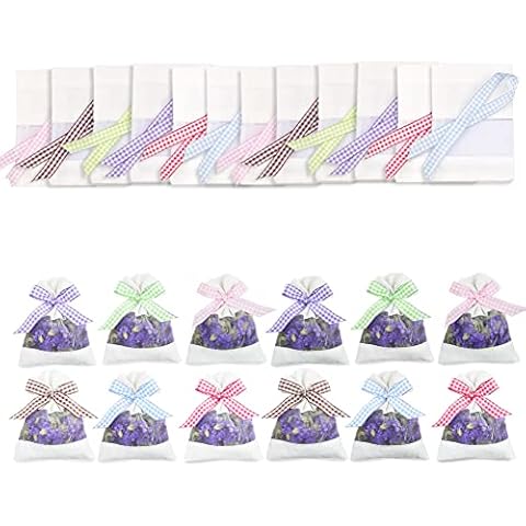 Geila 24pcs Beutel leere Taschen Leinen Stoff Taschen Organza Gaze Taschen Cover