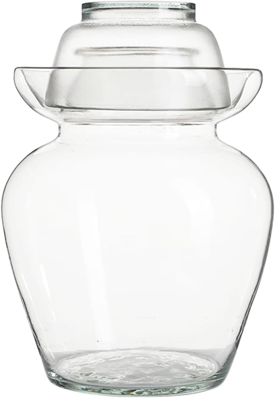 Ciieeo Glass Pickle Jar 5lb Capacity Food Storage Canister with Lid for Kitchen Fermentation and Canning