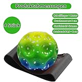 Funalix 3 Stück Moonball Mit Schnur Kinder, Bunte Bouncing Bälle An Schnur - Springball Spielzeug für Outdoor Spiele, Familienspiele und Stressabbau (6cm/Bunt)