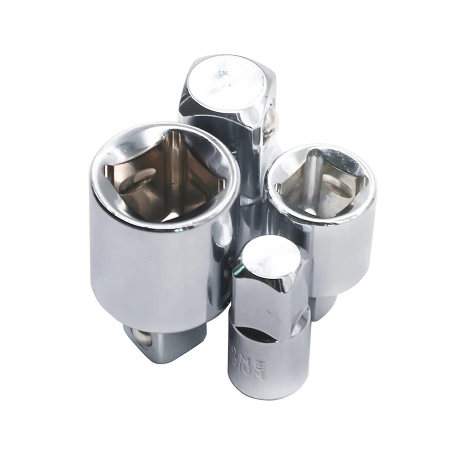 Zestaw 4 adapterów nasadek klucza grzechotkowego z redukcją 1/2" na 3/8" na 1/4" do elektrycznych kluczy udarowych i grzechotek