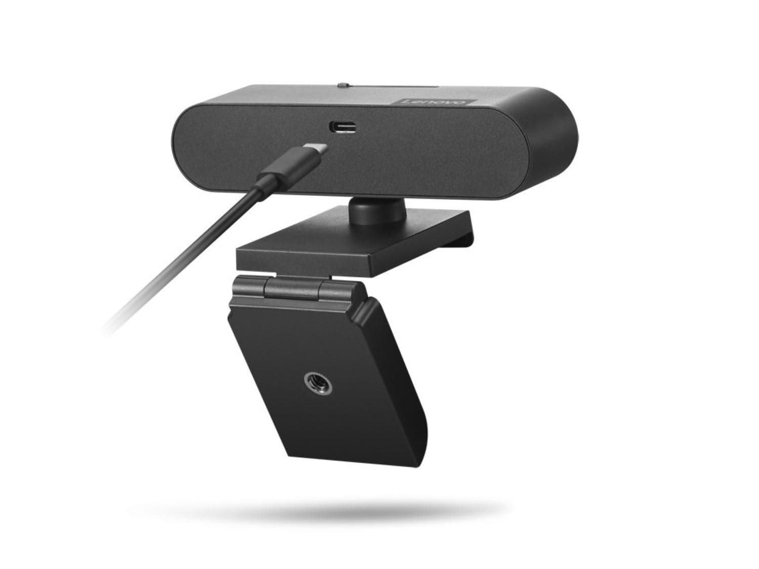 Lenovo HD 1080p Webcam (510 FHD)- Black w/ 4X Digital Zoom, 95° Wide Angle, 360° Rotation Pan & Tilt, Dual Microphones & Windows Hello