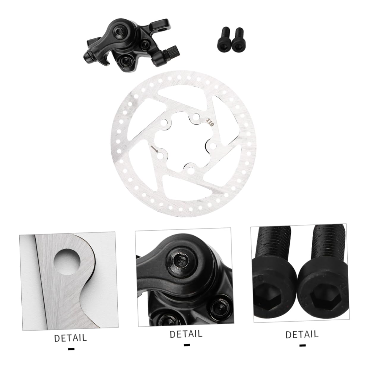 Toyvian Set Disco Freno per Scooter Elettrico, Metallo Bianco | Sostituzione per Pezzi Usurati o Rotti, Robusto e Facile da Installare, Accessorio di Ricambio Singolo