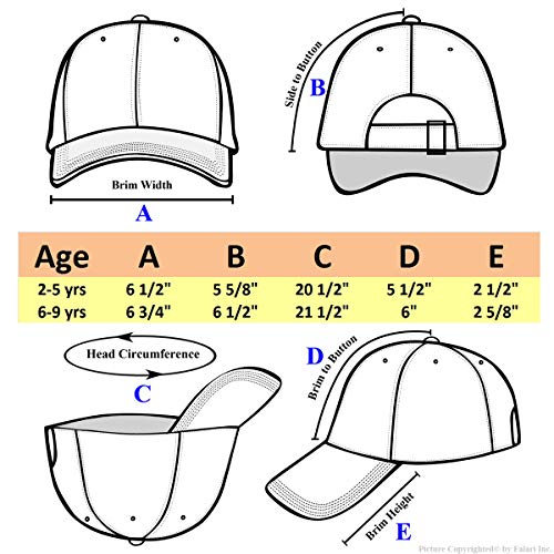 Kids Boy Girl Baseball Cap Hat Soft Cotton Lightweight Adjustable Size for 2-9 Years4