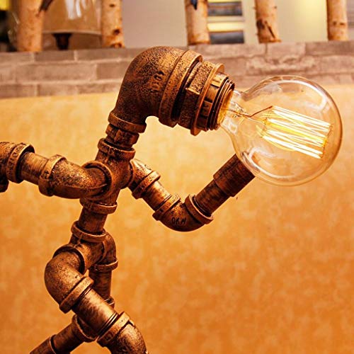 Lampe de bureau robotique E27 en tuyau d'eau rétro à intensité variable - 5