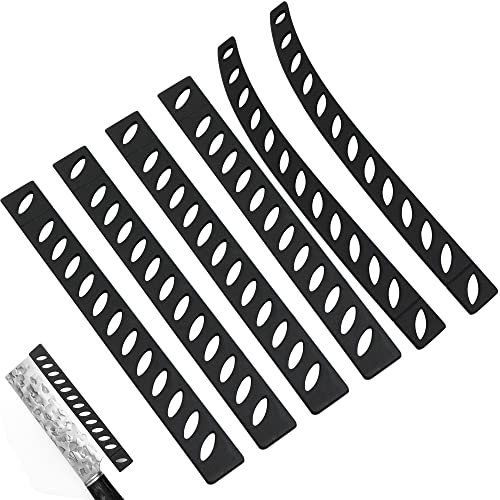 Messerschutz Klingenschutz Messerschutzhülle Messerscheide Messertasche - Messer Klinge Protector mit 2 Größen aus Kunststoff für Brotmesser Kochmesser Küchenmesser, 6 PCS, Schwarz Cover