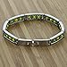 In Season Jewelry Stainless Steel Unisex Link Chain Bracelet, Green, 8 inch - Babalawo Orula Bracelet for Teens and Adults