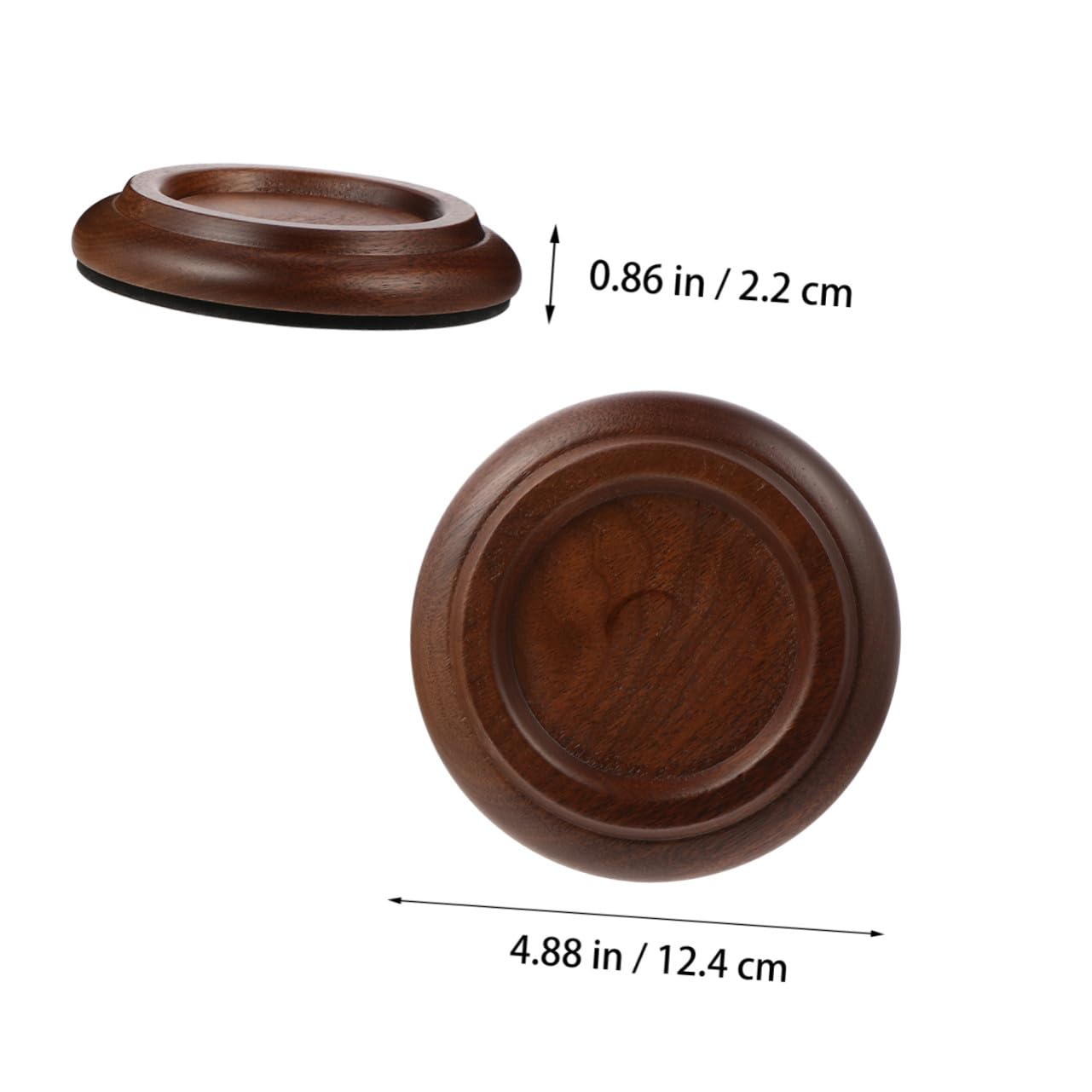 3 pezzi Tazze per Piedi Pianoforte Coda in Legno Noce Nero Supporti Antiscivolo con Base EVA per Assorbimento Vibrazioni e Protezione Pavimenti Eleganti Sottopiedi per Pianoforti