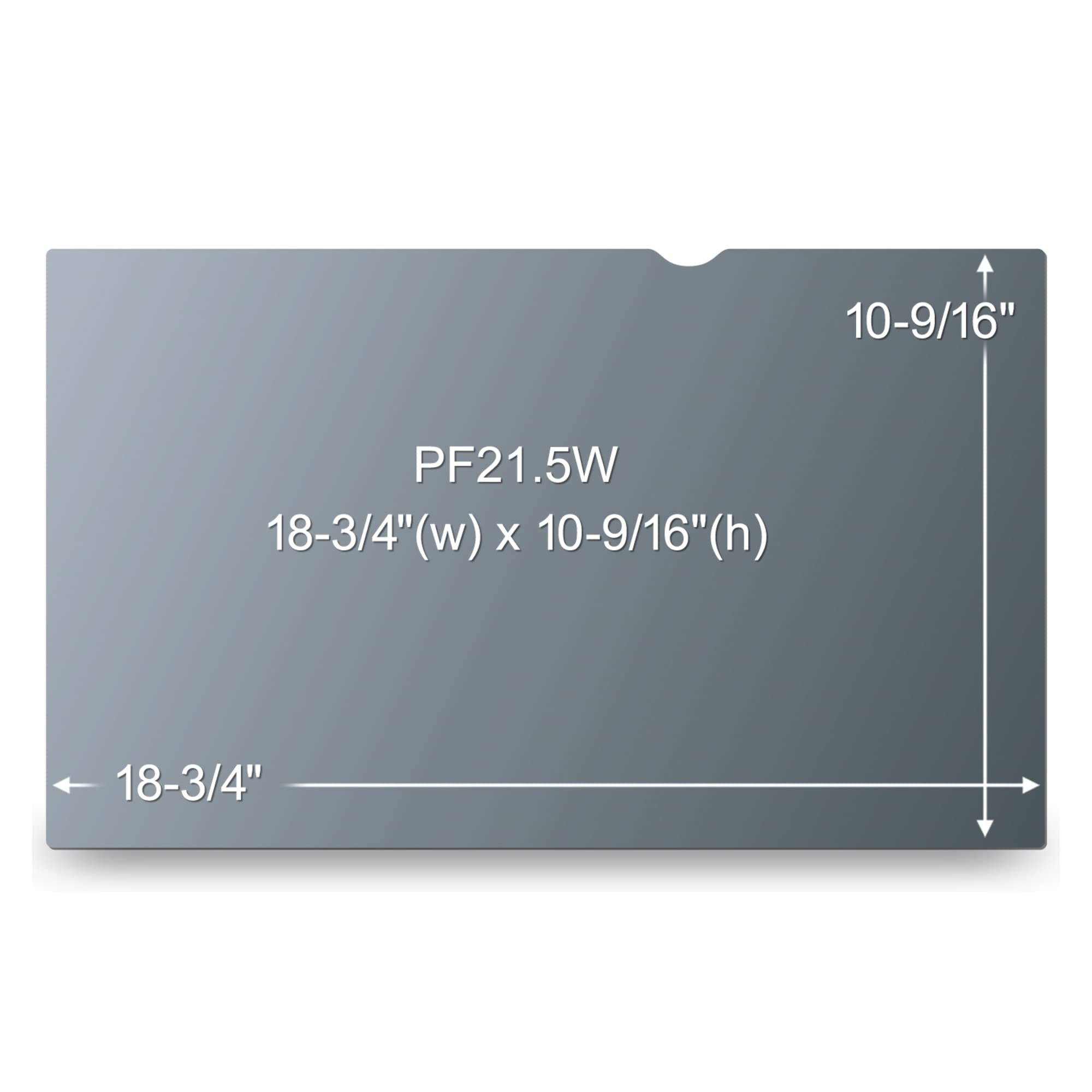 3M Filtro de privacidad monitor panorámico de 21.5 ", 16: 9, Negro | Brillante/mate reversible, reduce la luz azul, protección de pantalla, (PF215W9B)