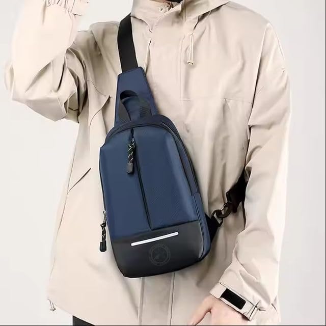 Image of Sling Bag for Men & Women- Crossbody Sling Bag for Travel, Cycling & Hiking | Waterproof Shoulder Bag with Compartment and Zipper Pockets