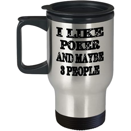 Funny Poker Gifts Insulated Travel Mug - Metaphorical 3 People