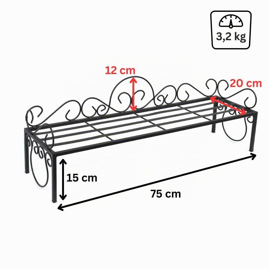 DanDiBo Blumenbank Outdoor/ Indoor Kräuterregal Balkon 75cm Mi Wetterfest Blumenregal Blumenständer Blumentreppe Pflanzentreppe Pflanzenständer