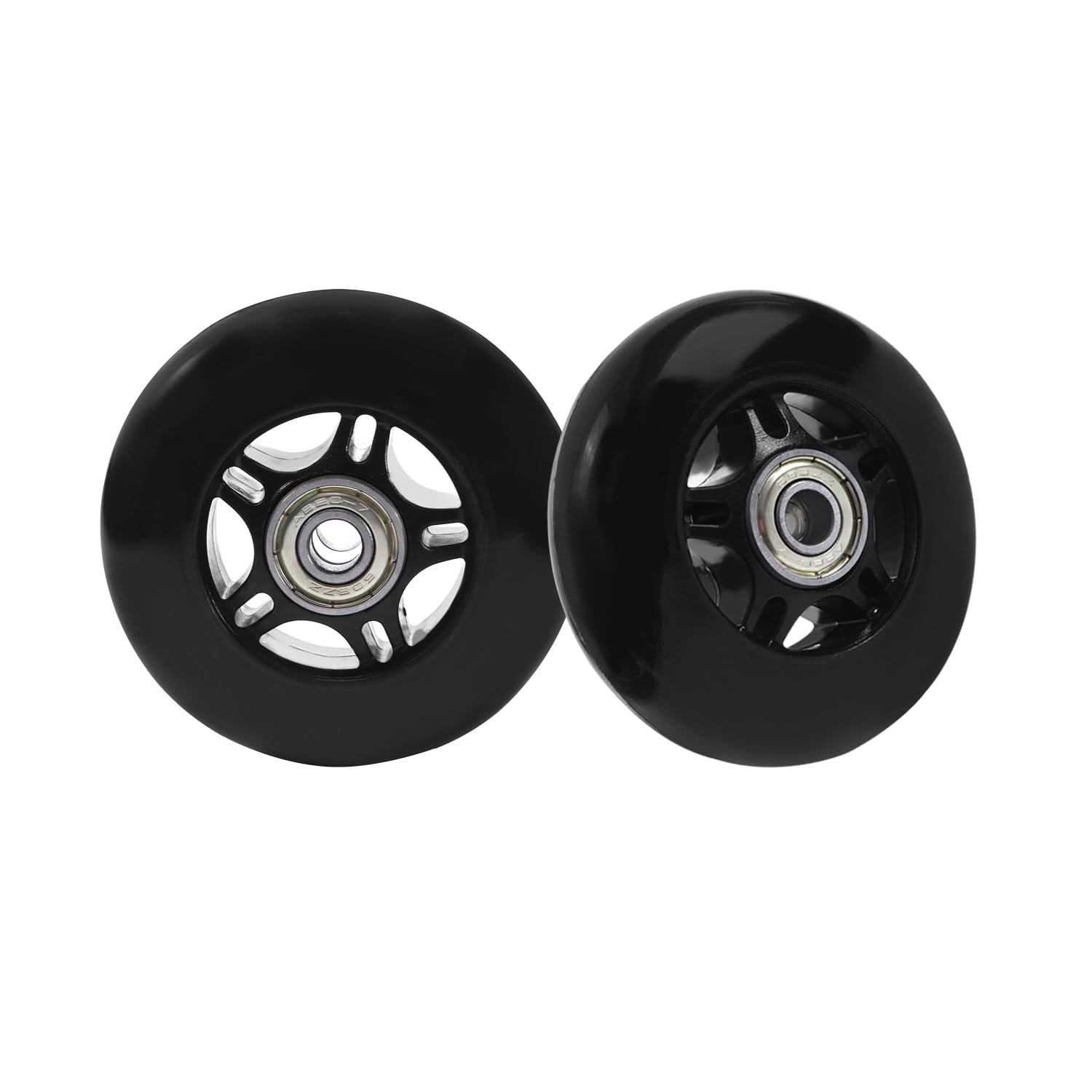 KAMIER Ripstick 68mm x 24mm Wheel Replacement for Razor 360 PowerRider RipRider FlashRider Caster Trike RipStik Ripster Ripsurf Kids Mini CasterBoard Skateboarded Scooter Wheels Parts Black (Set of 2)