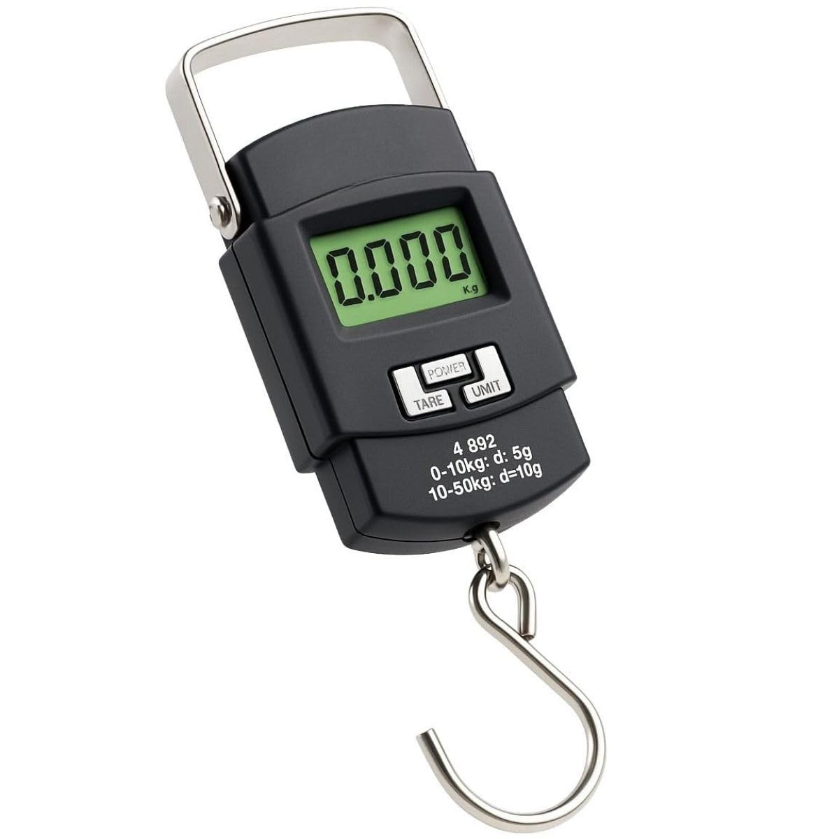 WH-A08 Portable Digital Luggage Weighing Scale | Electronic Hanging Weight Scale with LCD Backlit Display | 50kg Capacity Travel Baggage Scale | Handheld Suitcase Weight Checker (Black)-image-11