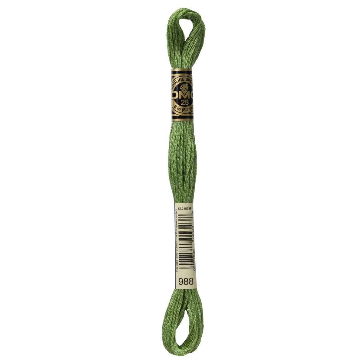 DMC Embroidery Floss Mouline Stranded Cotton Thread for Hand Embroidery and Sewing - Colour No: 988-12 x 8m Skeins โ image 1