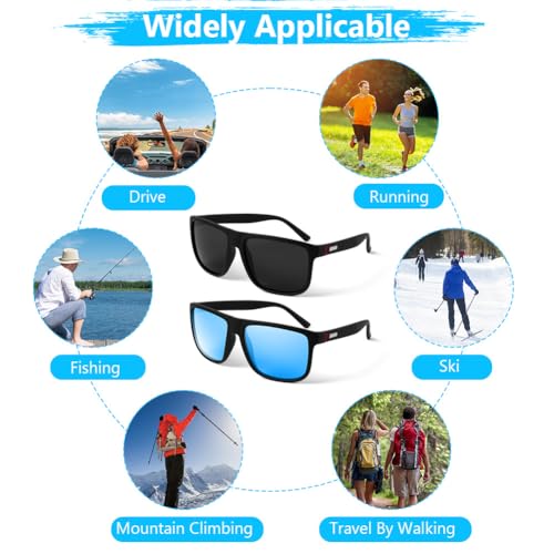 AUYAO Polarized Sunglasses, 100% UV Protection Classic Ultra Lightweight Sunglasses for Men Women, Ultralight Polarized Sun Glasses for Cycling Driving Running Fishing - Image 8
