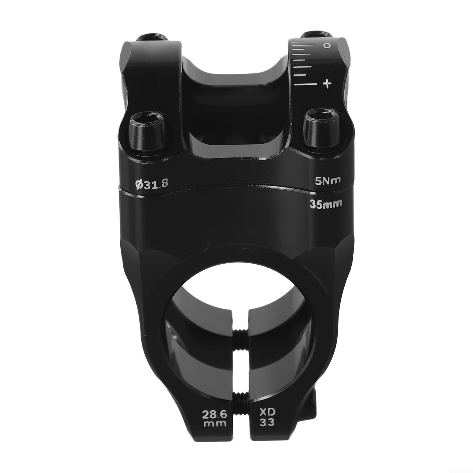 Attacco manubrio per mountain bike CNC da 31,8 mm, design ultra leggero in lega di alluminio, stelo cavo in lega di alluminio ad alta resistenza per MTB/strada/ciclismo in discesa (nero)